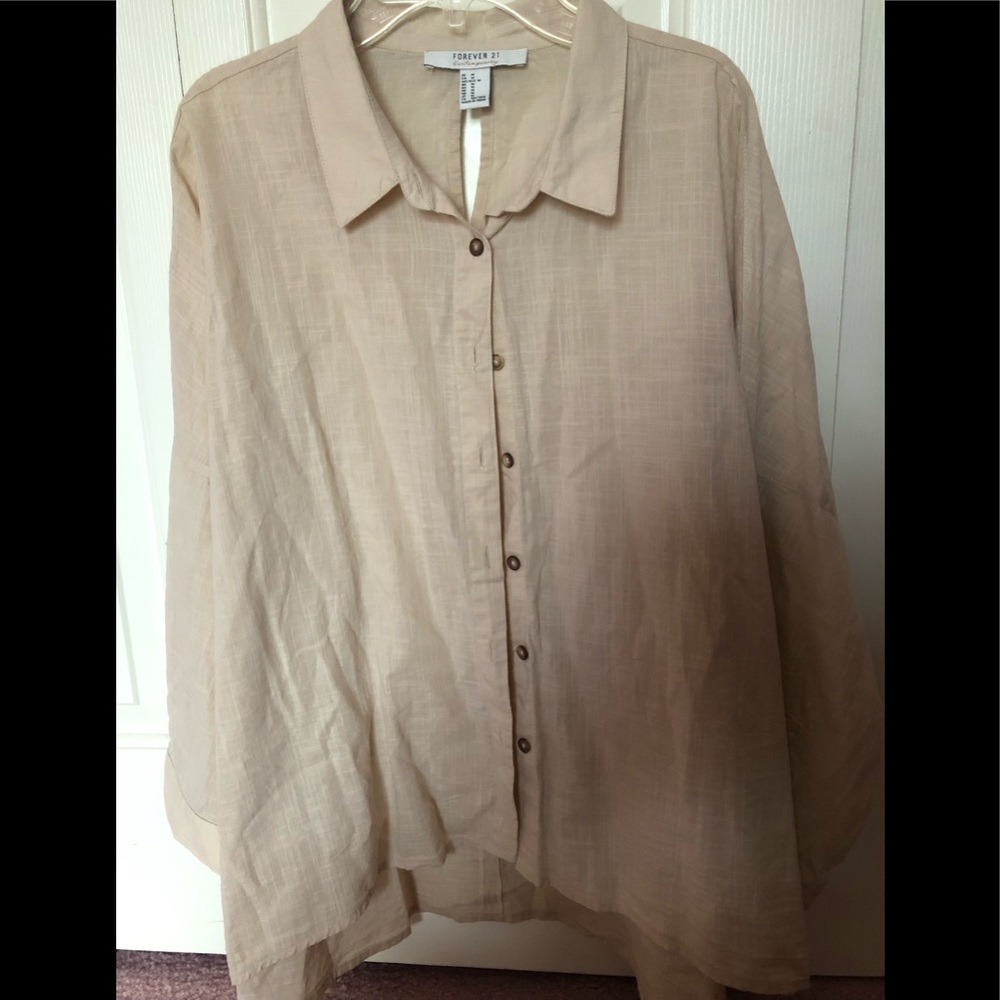 Forever 21 Contemporary long sleeve button down shirt.